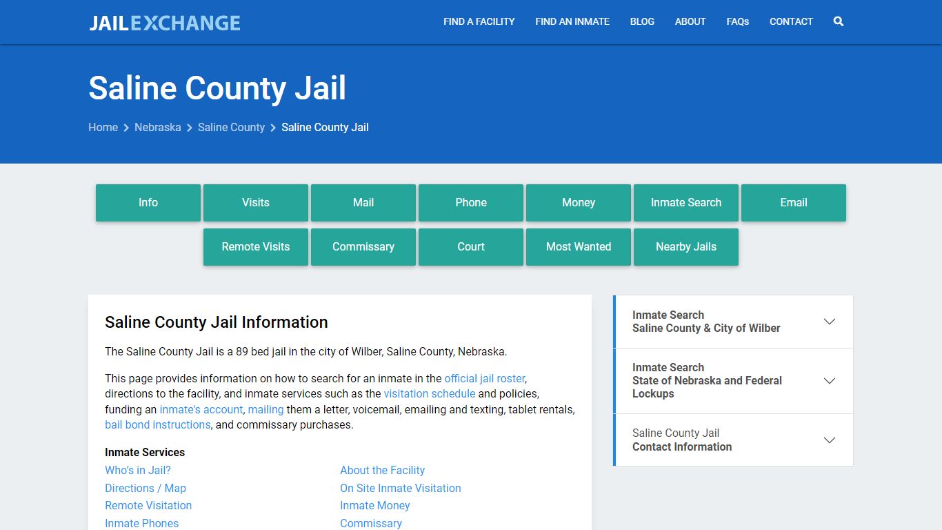 Saline County Jail, NE - Jail Exchange